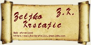 Željko Krstajić vizit kartica